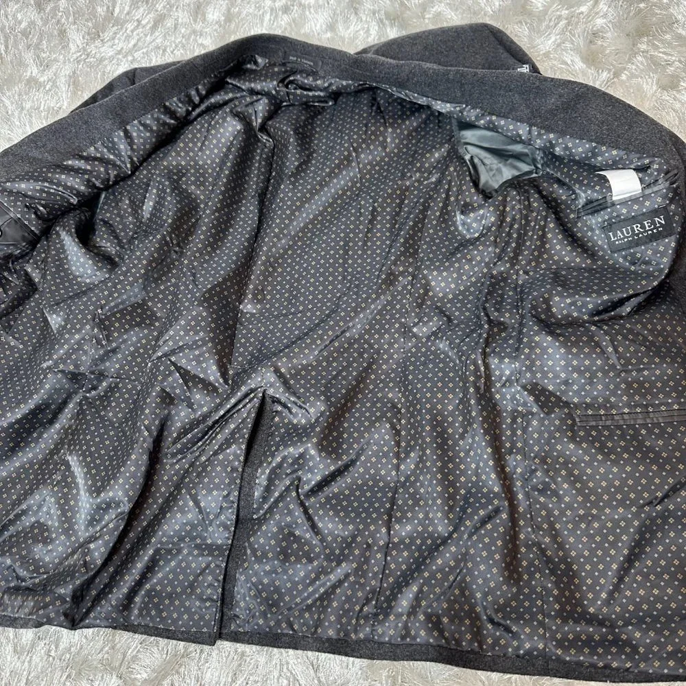 Lauren Ralph Lauren Men's‎ Blazer Lacrosse Grey 42Long Wool, Silk, Cashmere $450